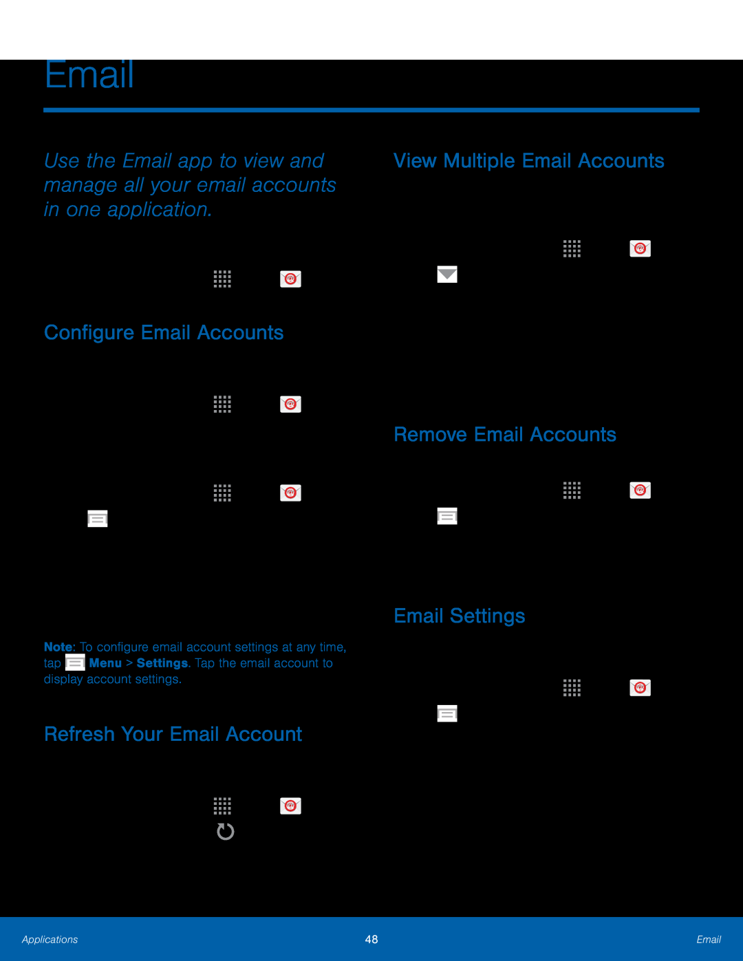 Configure Email Accounts Refresh Your Email Account