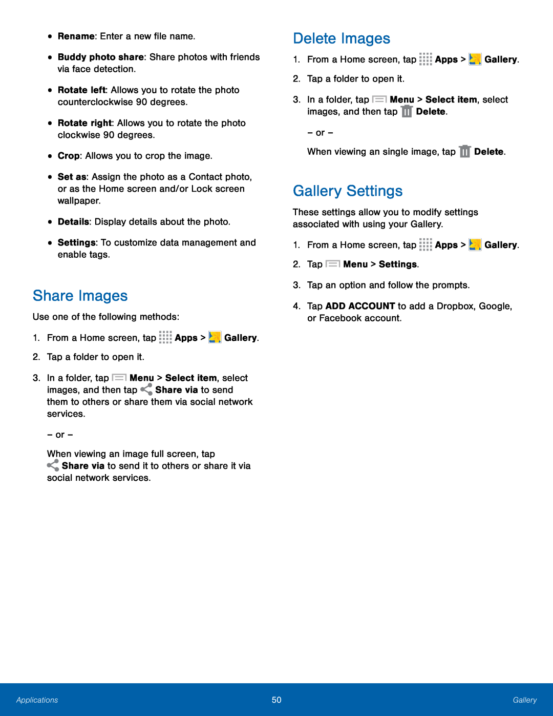 Gallery Settings Galaxy Note 10.1 2014 Edition T-Mobile