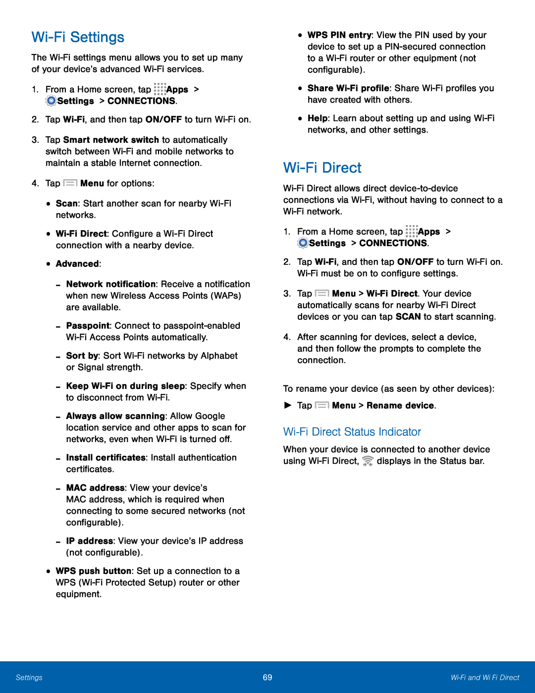 Wi-FiDirect Status Indicator Galaxy Note 10.1 2014 Edition T-Mobile