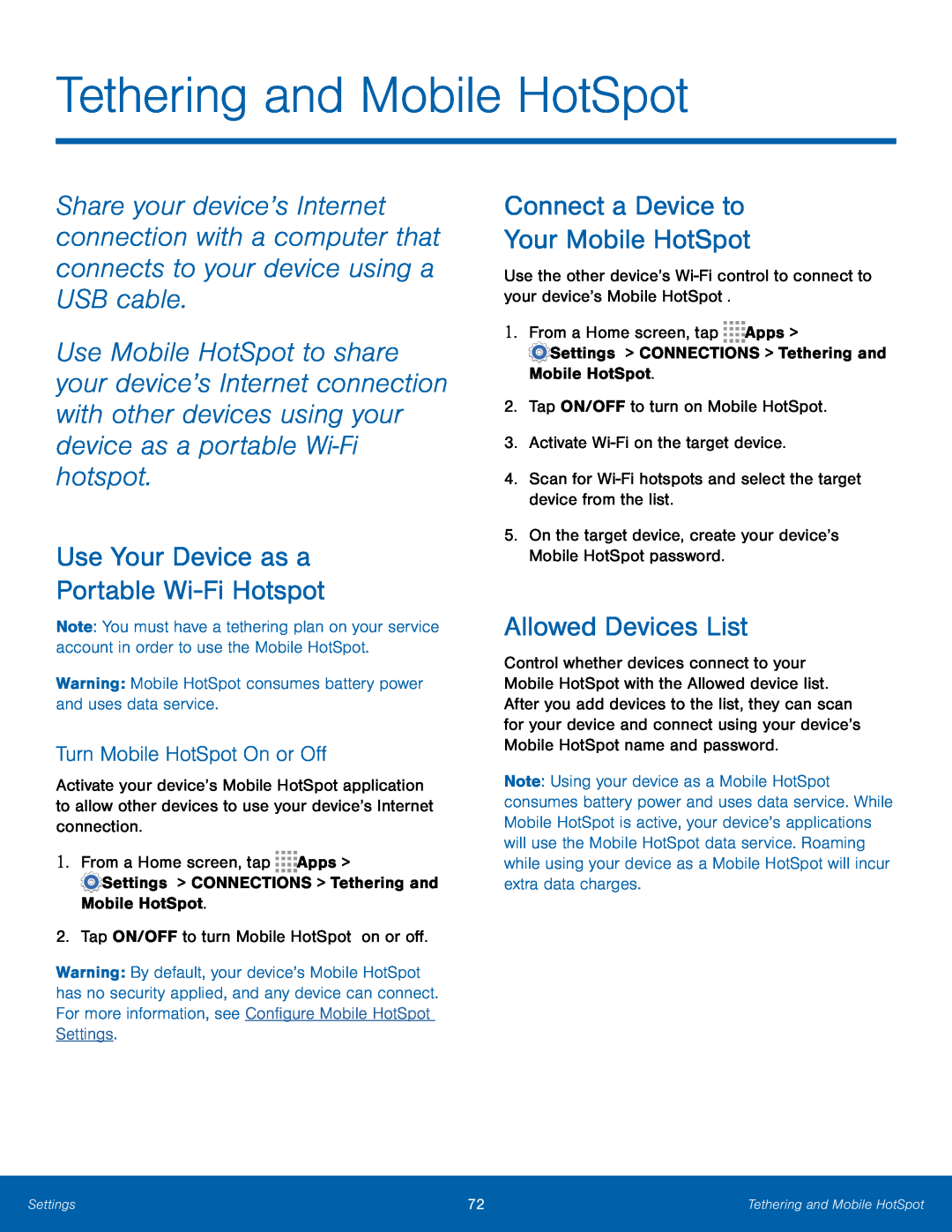 Turn Mobile HotSpot On or Off Galaxy Note 10.1 2014 Edition T-Mobile