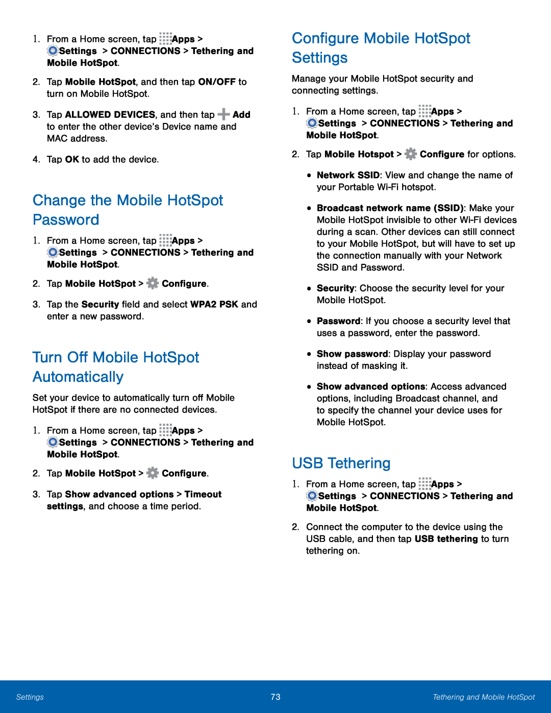 Change the Mobile HotSpot Password Turn Off Mobile HotSpot Automatically