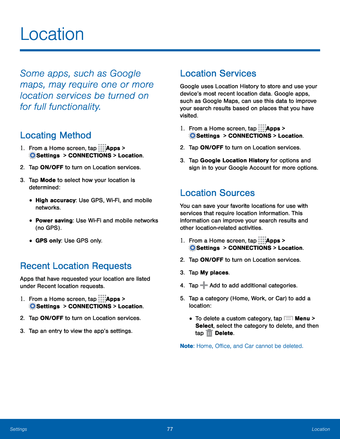 Location Services Galaxy Note 10.1 2014 Edition T-Mobile