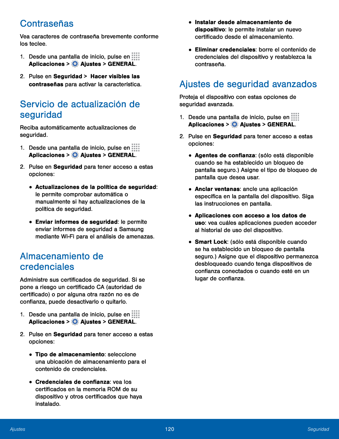 Ajustes de seguridad avanzados Galaxy Note 10.1 2014 Edition T-Mobile