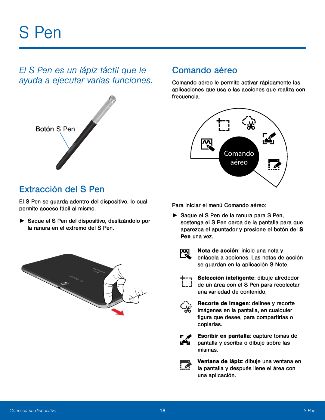 El S Pen es un lápiz táctil que le ayuda a ejecutar varias funciones Galaxy Note 10.1 2014 Edition T-Mobile