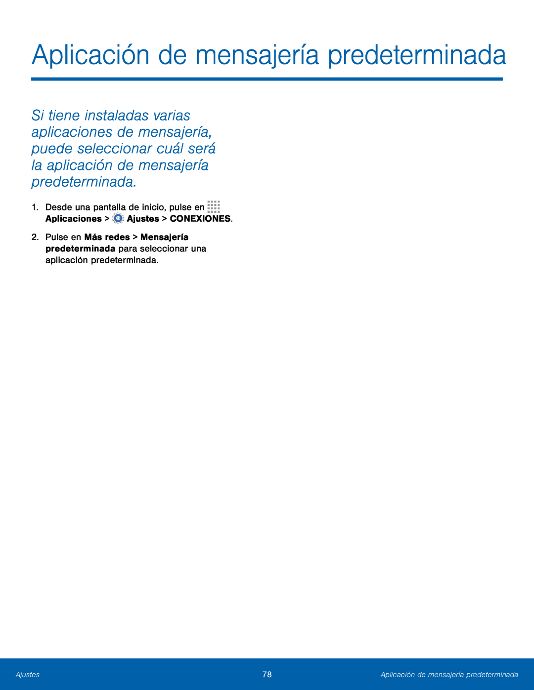 Aplicación de mensajería predeterminada