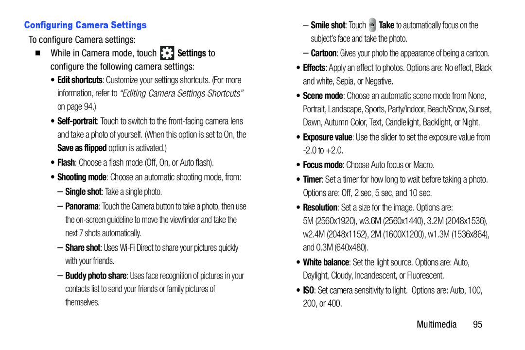 Configuring Camera Settings Flash