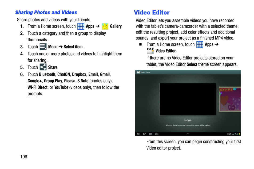 Sharing Photos and Videos Video Editor