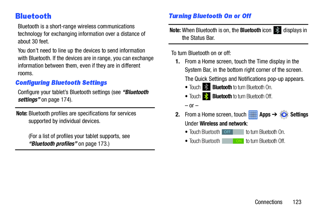 Turning Bluetooth On or Off Galaxy Note 10.1 US Cellular