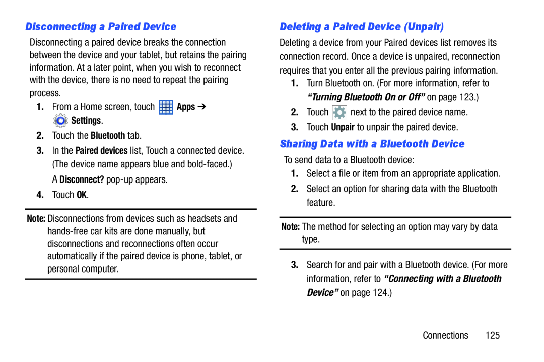 Disconnecting a Paired Device Galaxy Note 10.1 US Cellular