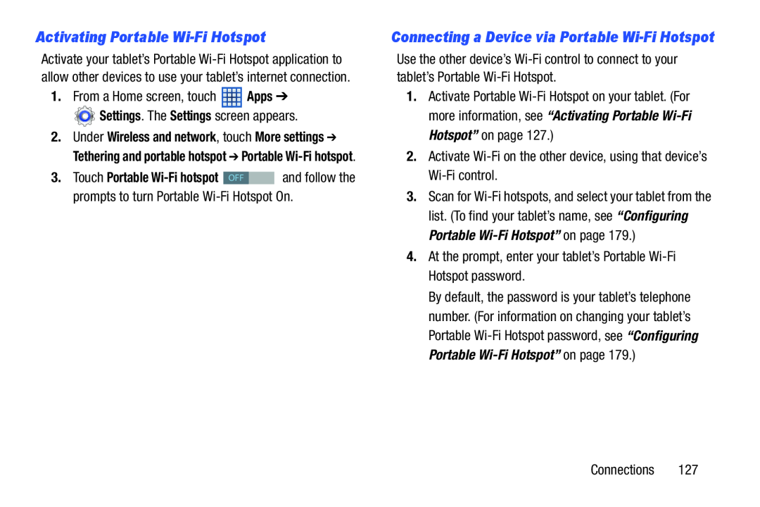 Activating Portable Wi-FiHotspot Connecting a Device via Portable Wi-FiHotspot