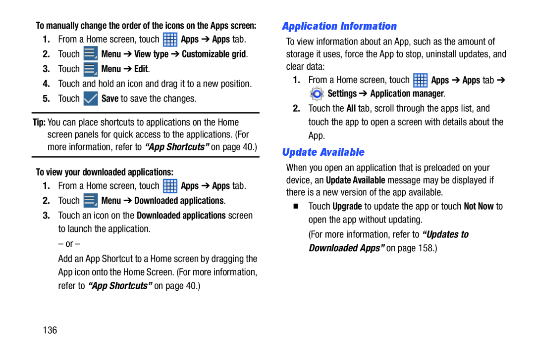 Application Information Update Available