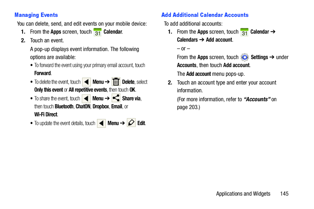 “Accounts” Galaxy Note 10.1 US Cellular