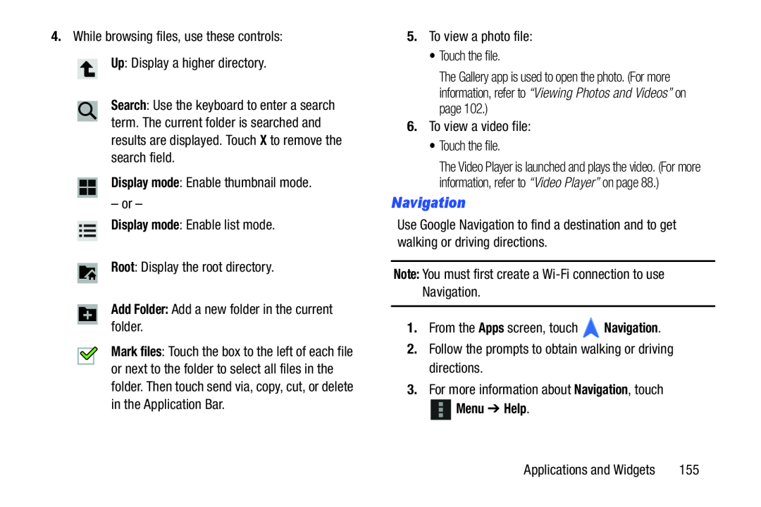 Navigation Galaxy Note 10.1 US Cellular