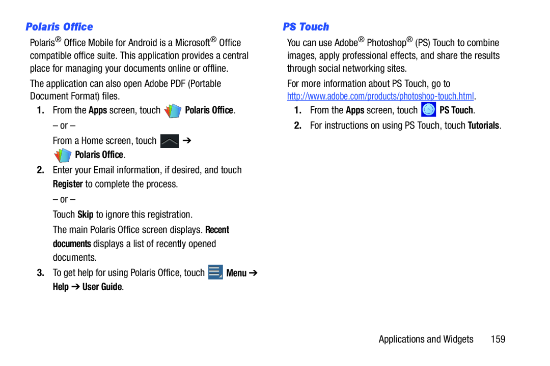 Polaris Office Galaxy Note 10.1 US Cellular