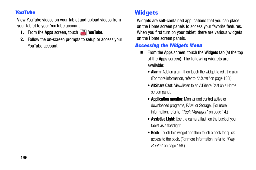 Accessing the Widgets Menu Galaxy Note 10.1 US Cellular