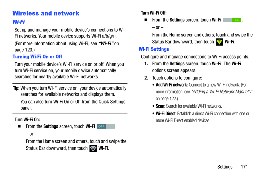 Wi-Fi Wireless and network