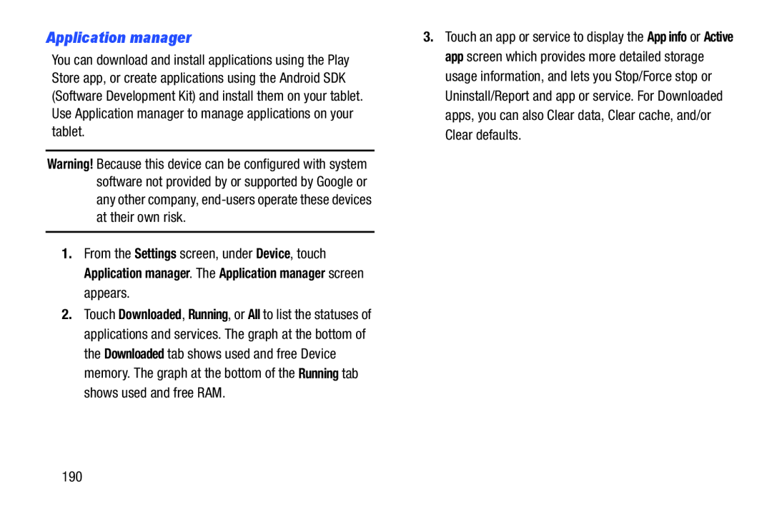 Application manager Galaxy Note 10.1 US Cellular