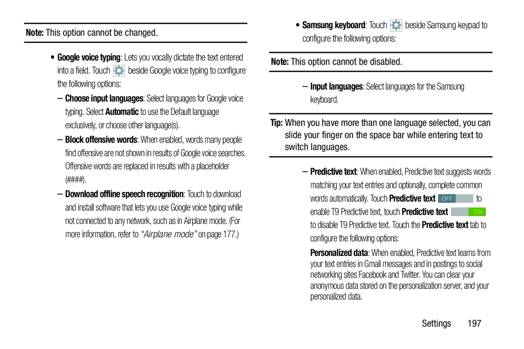 Input languages Tip: