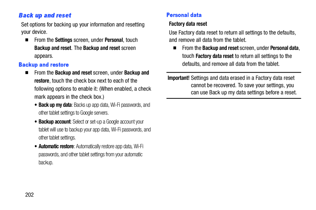 Back up and reset Galaxy Note 10.1 US Cellular