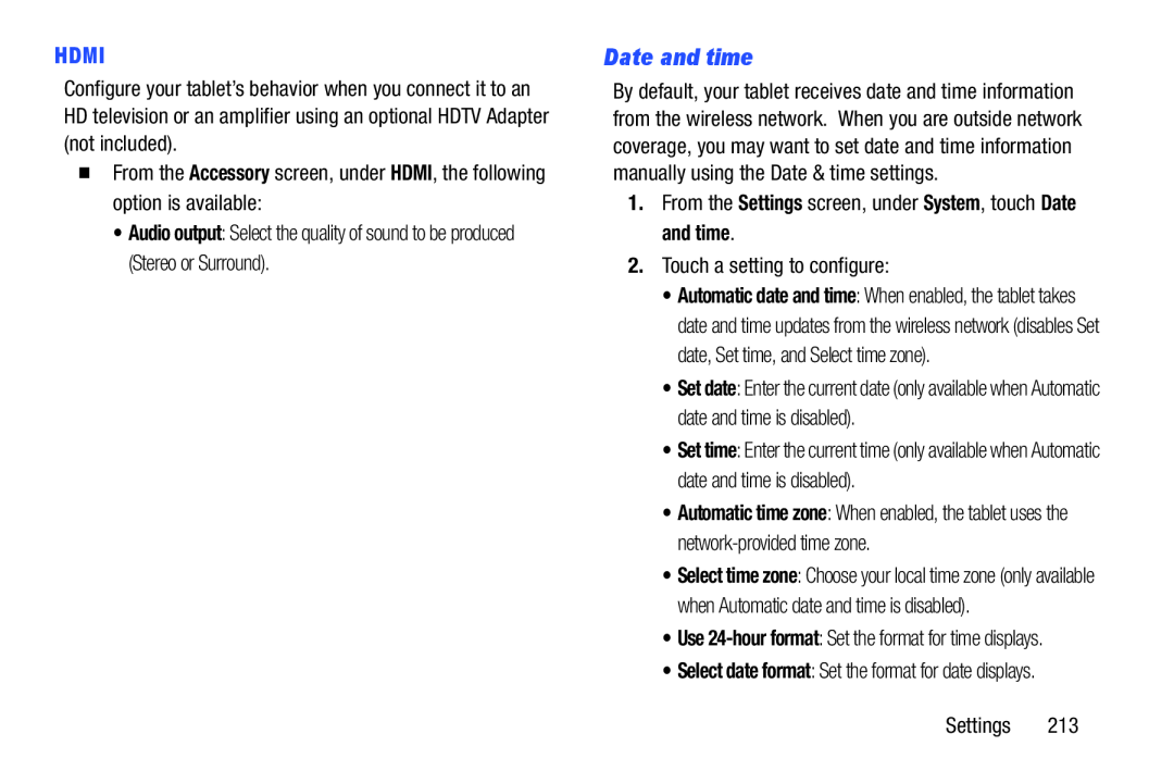 Date and time Galaxy Note 10.1 US Cellular