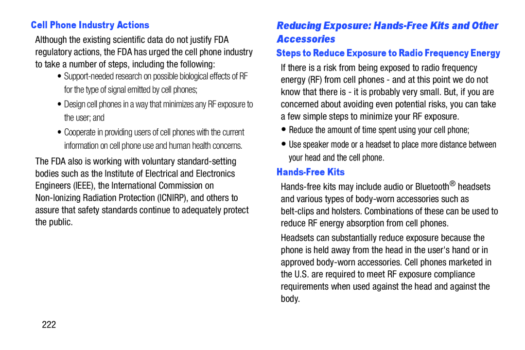 Reducing Exposure: Hands-FreeKits and Other Accessories Galaxy Note 10.1 US Cellular