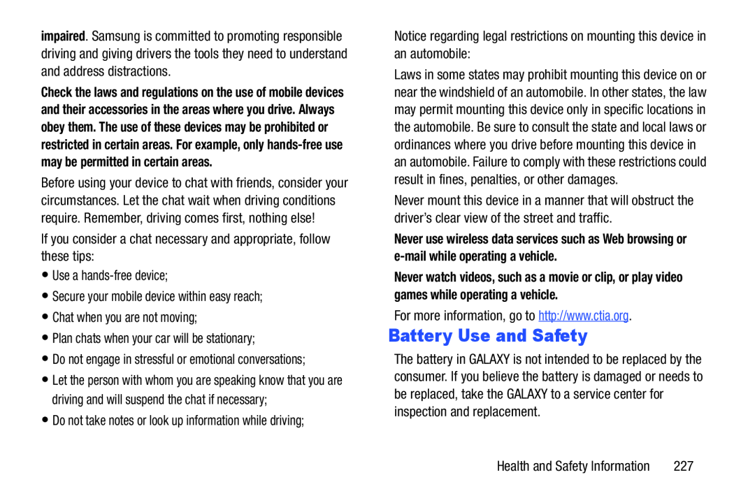 Battery Use and Safety