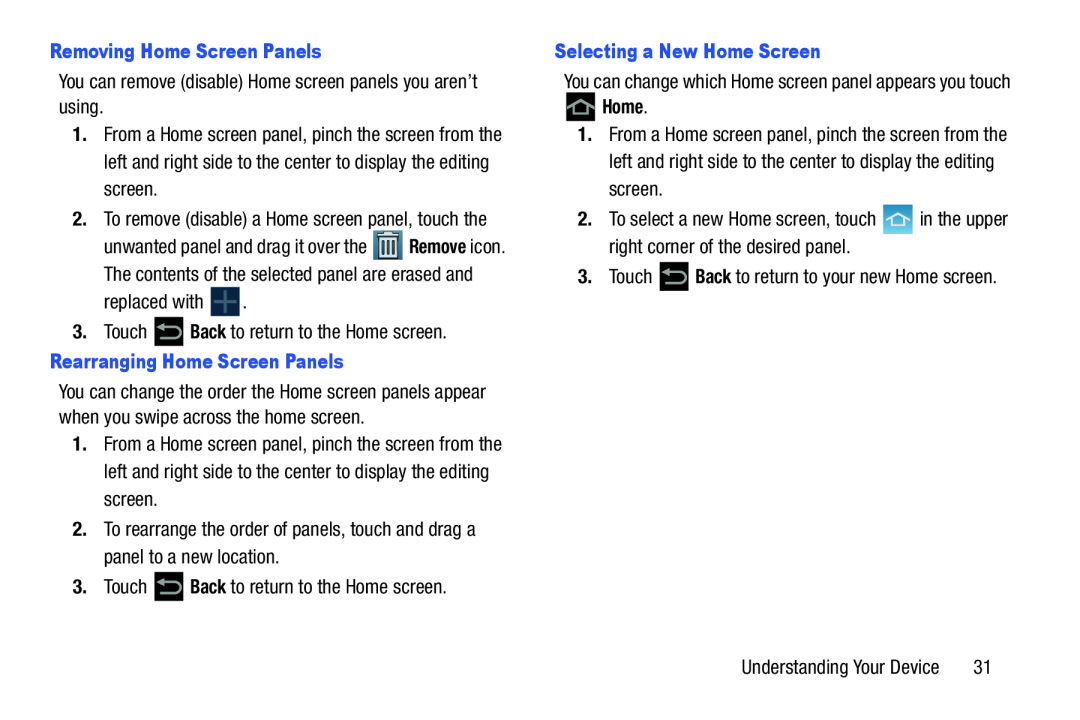 Removing Home Screen Panels Galaxy Note 10.1 US Cellular