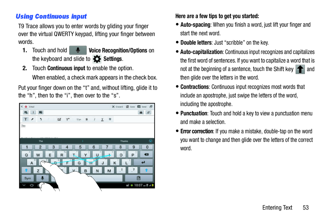 Using Continuous input Galaxy Note 10.1 US Cellular