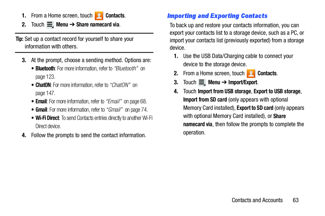 Importing and Exporting Contacts Galaxy Note 10.1 US Cellular