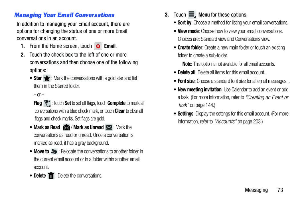 Managing Your Email Conversations Galaxy Note 10.1 US Cellular