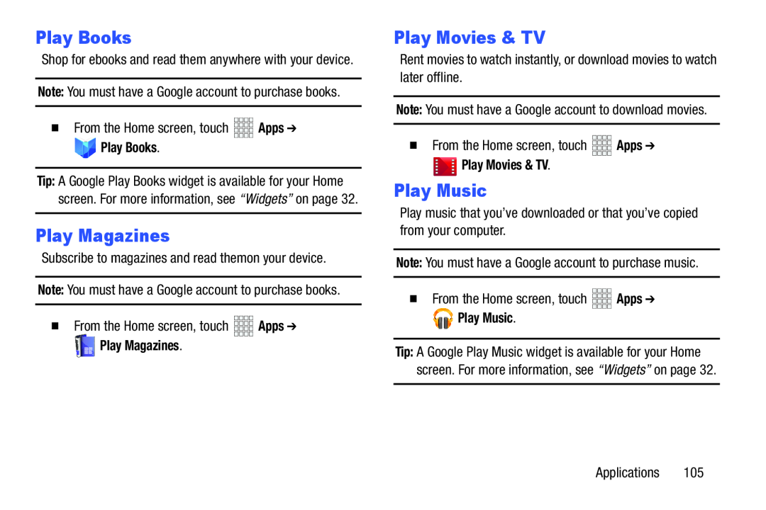 Play Books Galaxy Note 10.1 Verizon