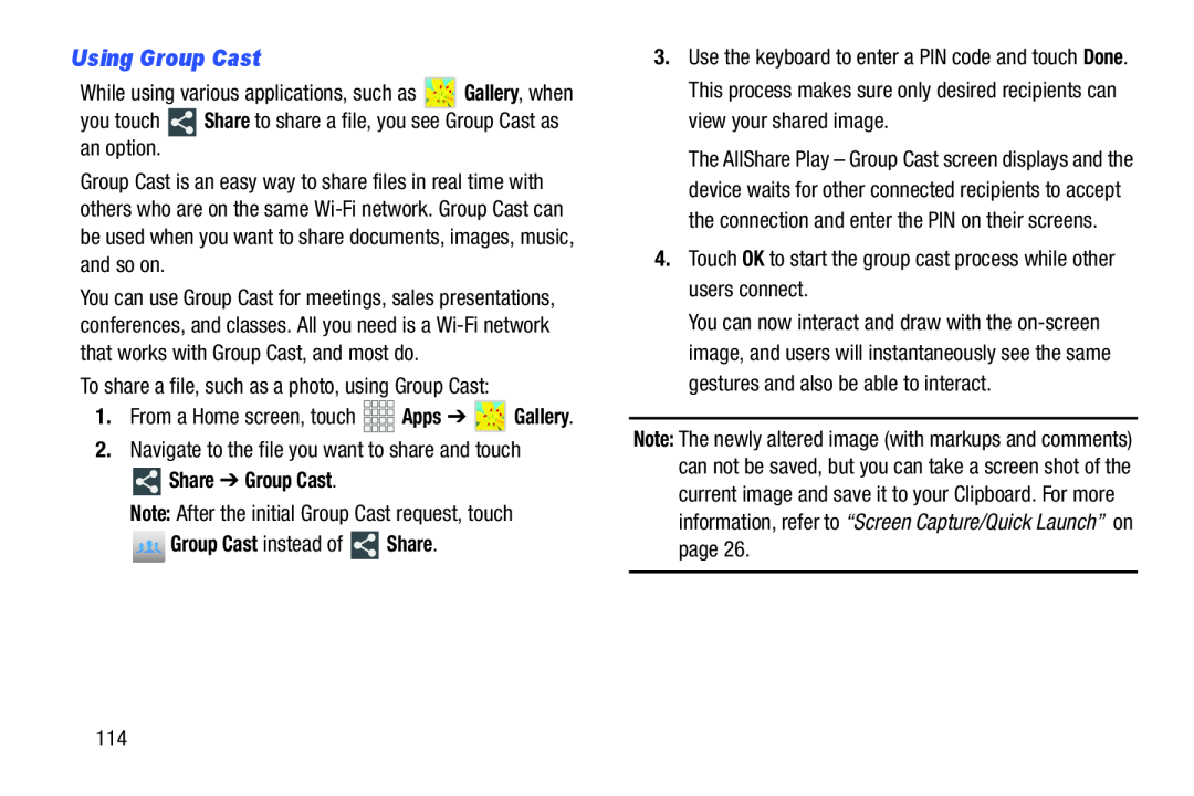 Using Group Cast