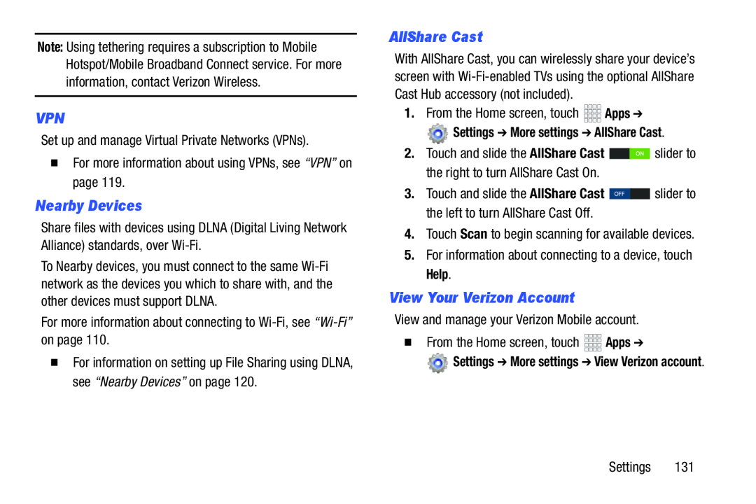 AllShare Cast Galaxy Note 10.1 Verizon