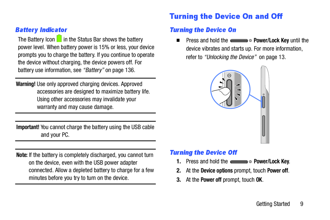 Turning the Device Off Galaxy Note 10.1 Verizon