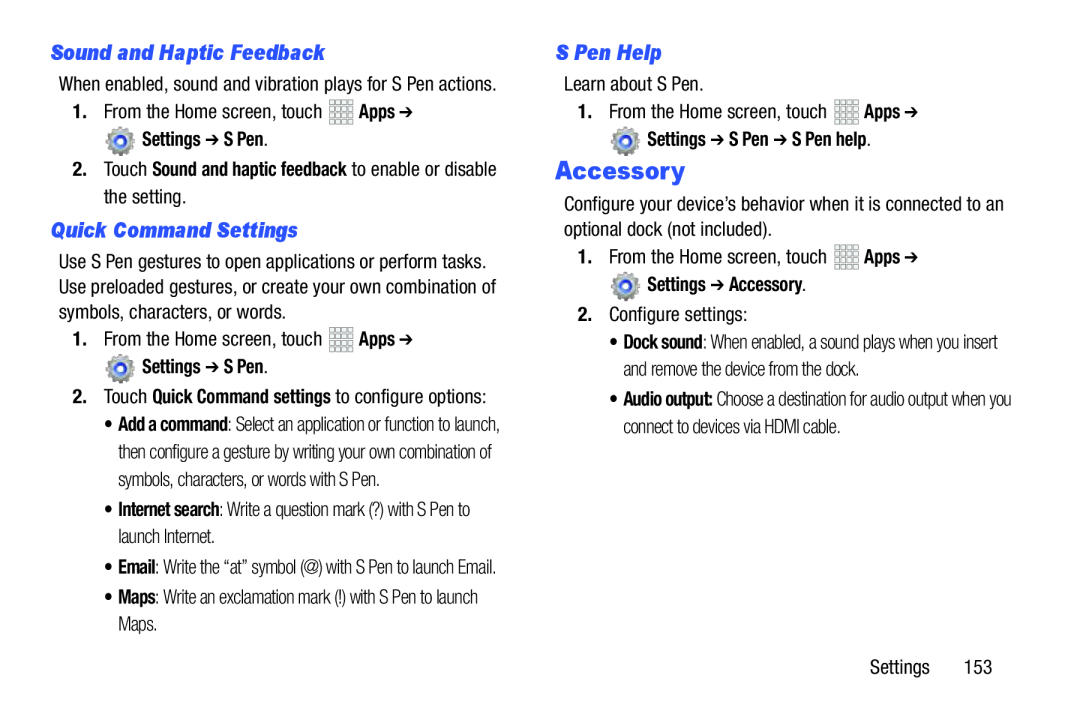 Quick Command Settings Galaxy Note 10.1 Verizon