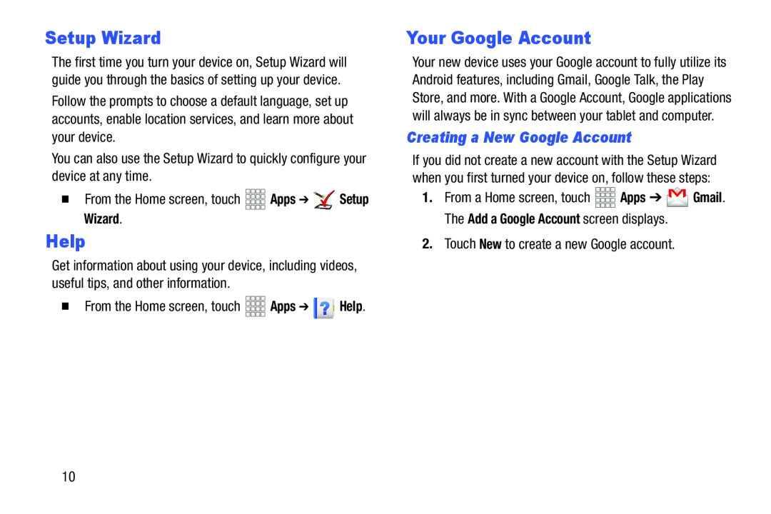 Creating a New Google Account Galaxy Note 10.1 Verizon