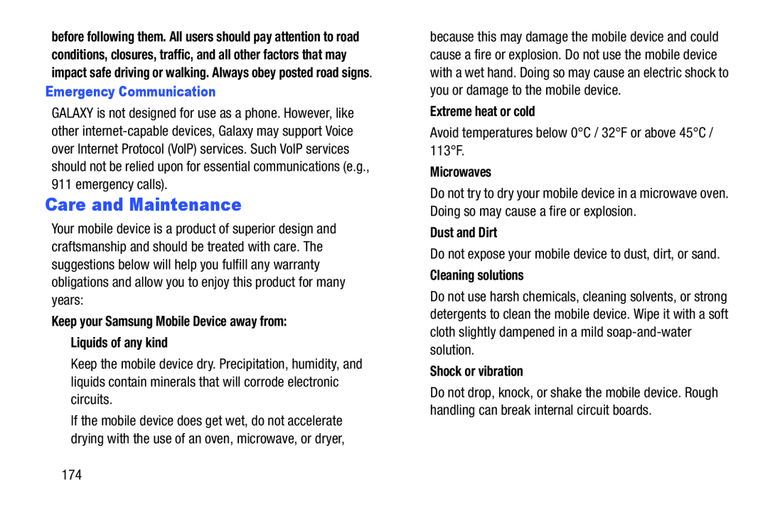 Care and Maintenance Galaxy Note 10.1 Verizon