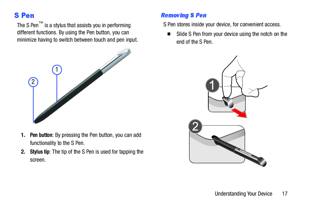 Removing S Pen Galaxy Note 10.1 Verizon