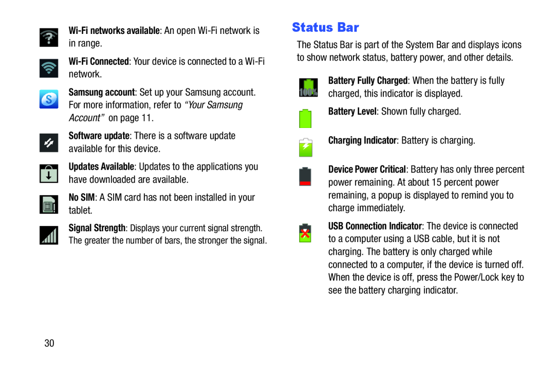 Status Bar Galaxy Note 10.1 Verizon