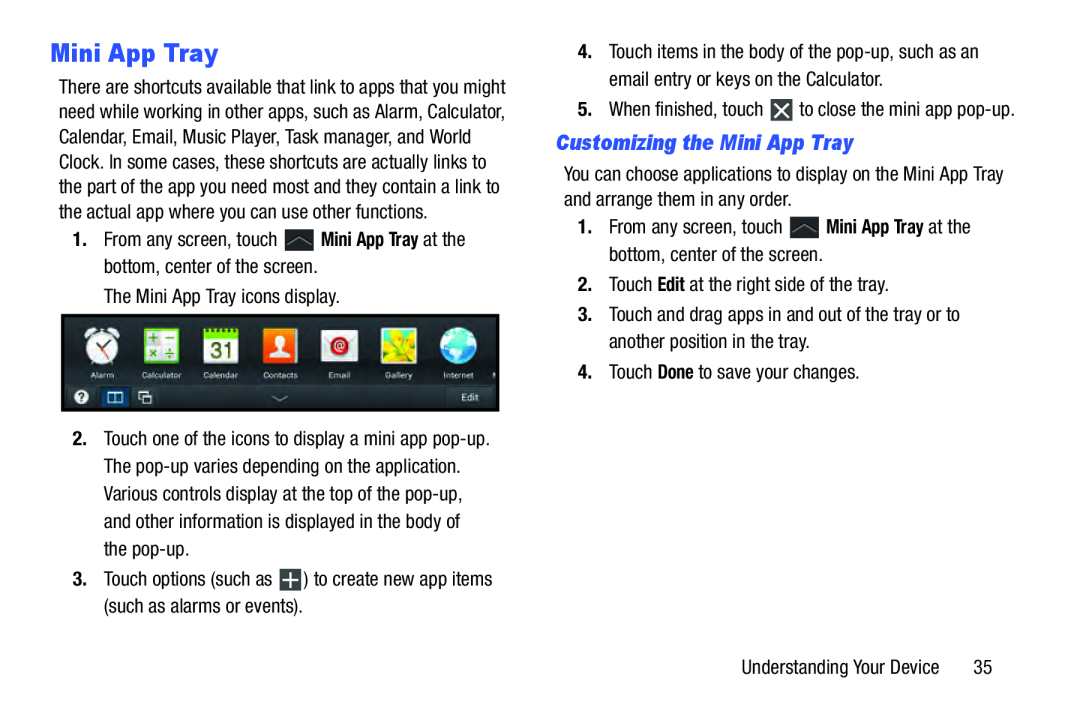 Customizing the Mini App Tray Mini App Tray