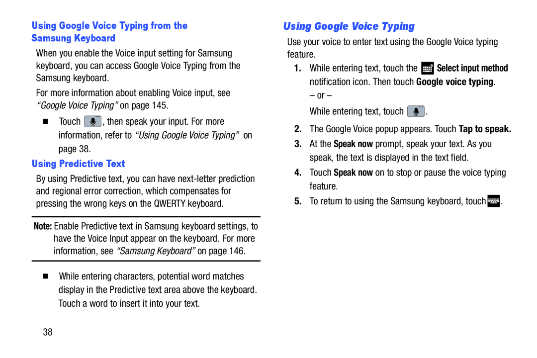 Using Google Voice Typing