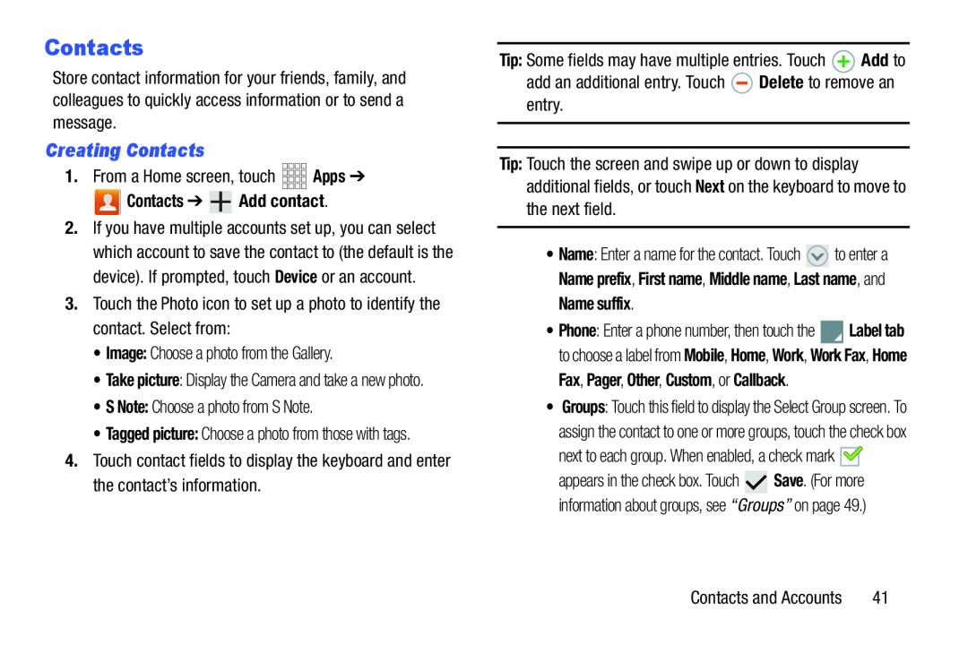 Creating Contacts