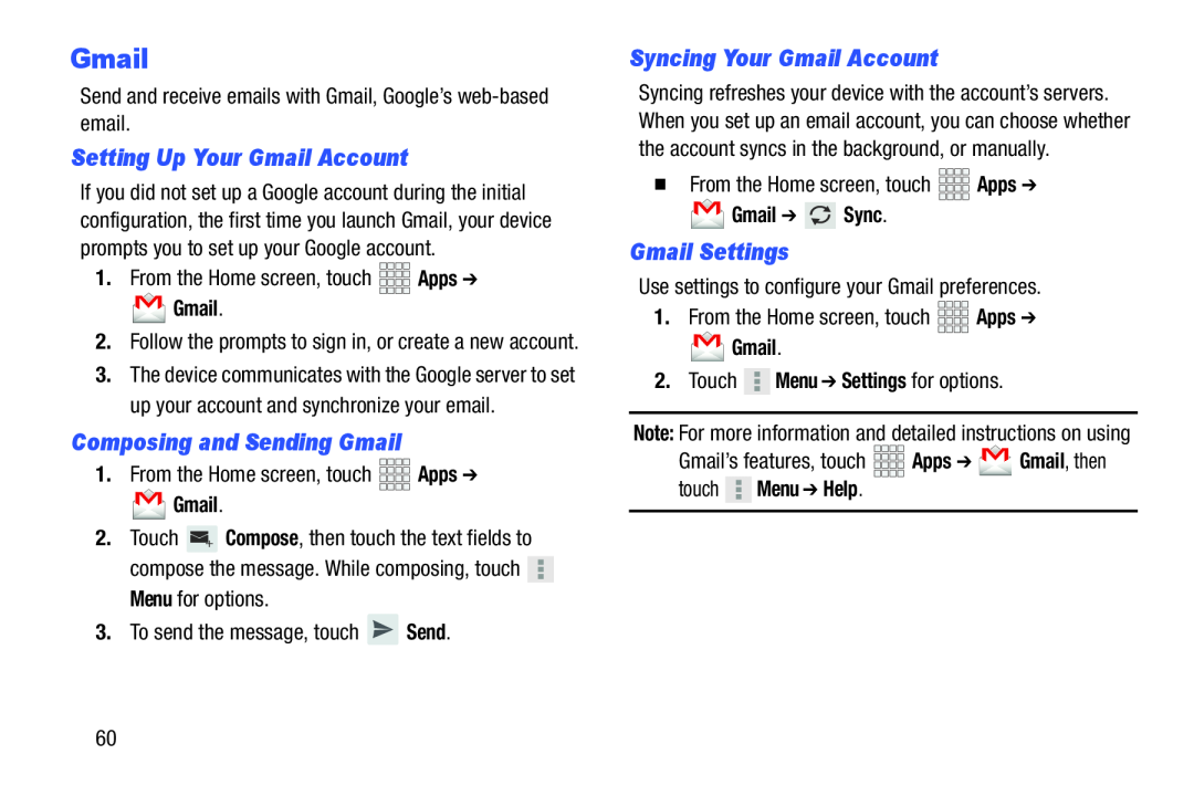 Composing and Sending Gmail Galaxy Note 10.1 Verizon