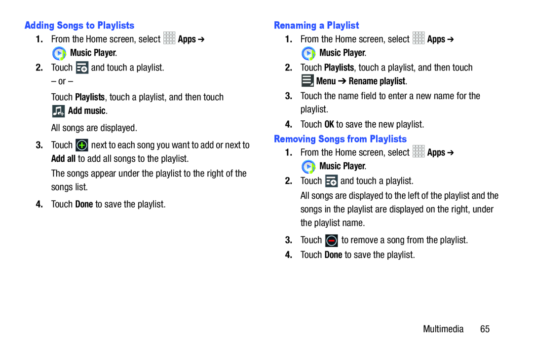 3.Touch the name field to enter a new name for the playlist Galaxy Note 10.1 Verizon