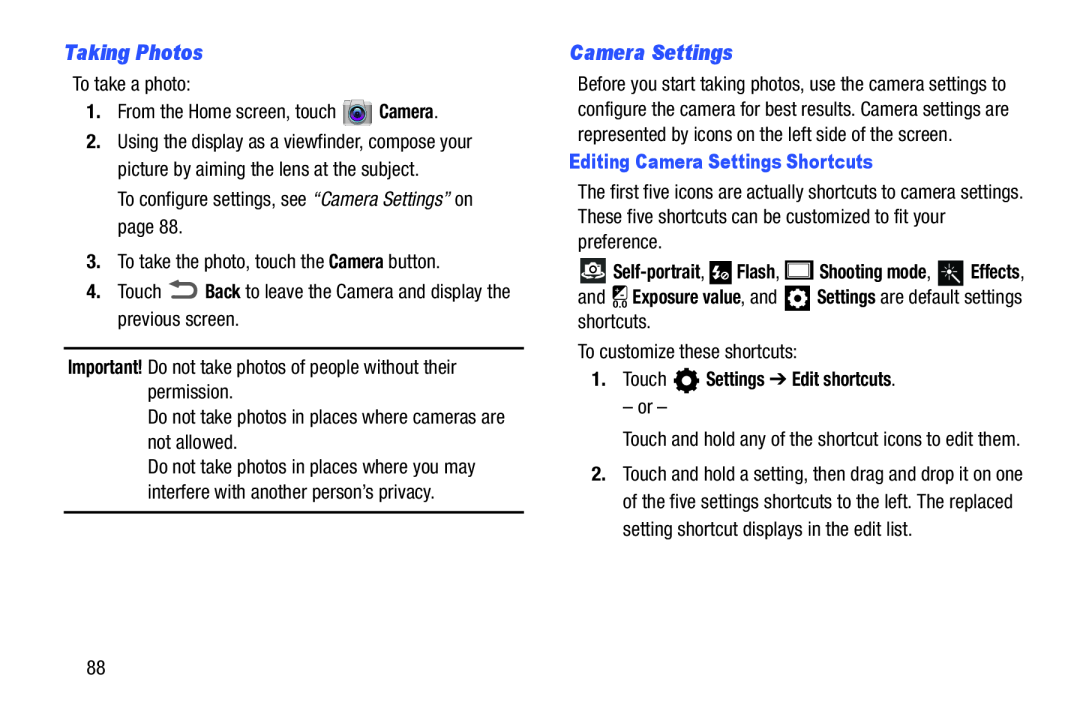 Camera Settings Galaxy Note 10.1 Verizon