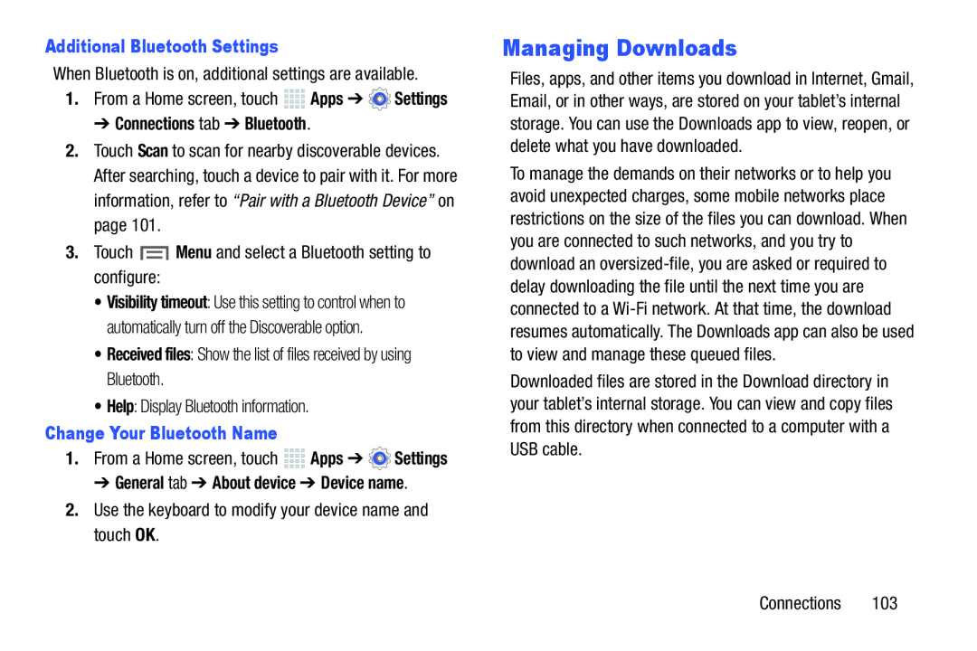 Managing Downloads Galaxy Note 10.0 Wi-Fi