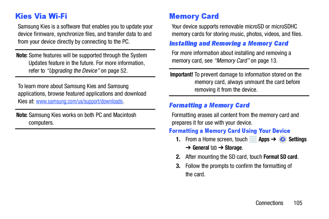 Installing and Removing a Memory Card Galaxy Note 10.0 Wi-Fi