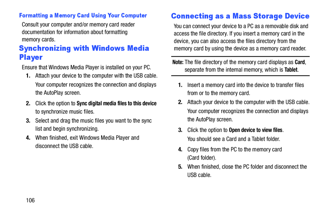 Synchronizing with Windows Media Player Galaxy Note 10.0 Wi-Fi