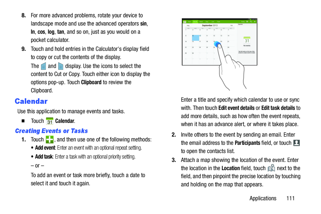 Calendar Galaxy Note 10.0 Wi-Fi