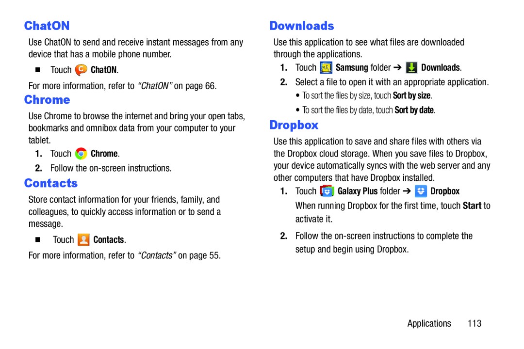 Downloads Galaxy Note 10.0 Wi-Fi